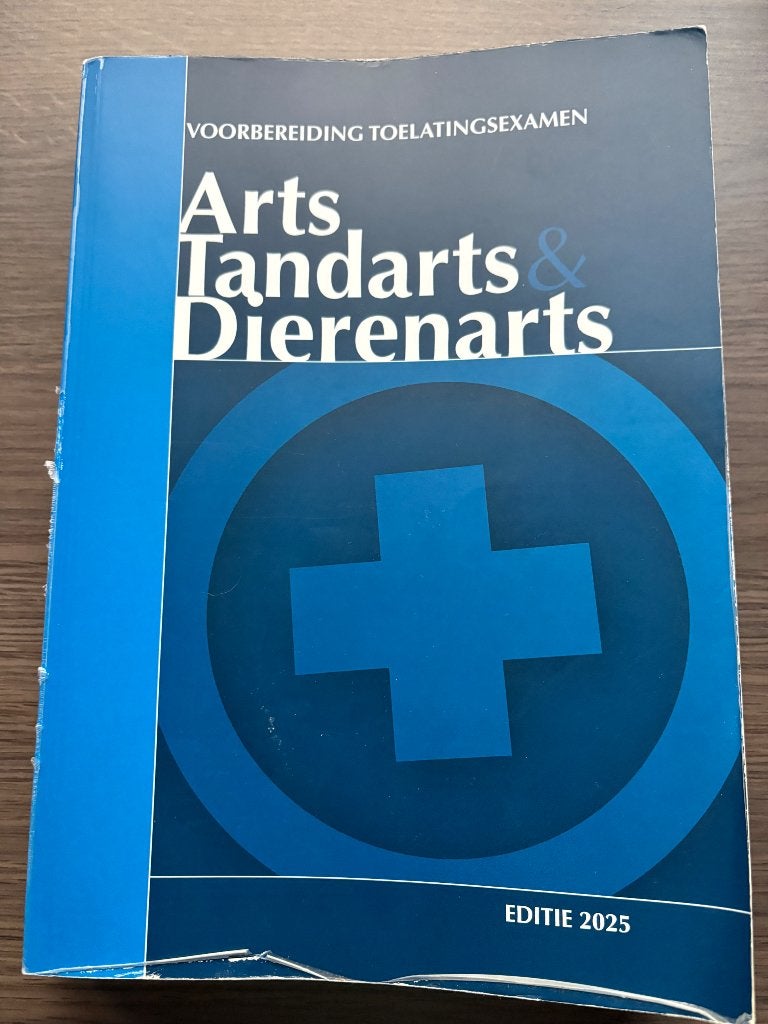Ingangsexamen arts leerboek, Ophalen of Verzenden, Zo goed als nieuw, ASO, Overige vakken