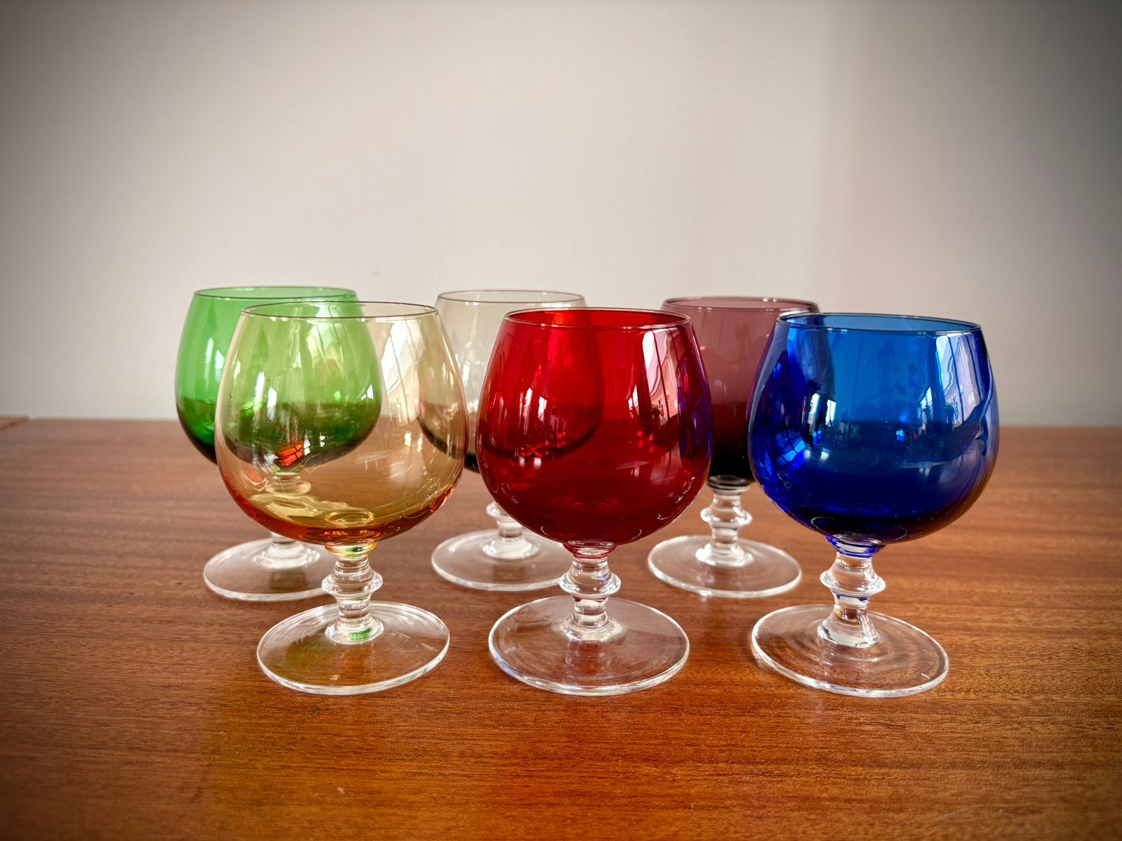 Lunettes en cristal coloré vintage, Antiquités & Art, Enlèvement ou Envoi