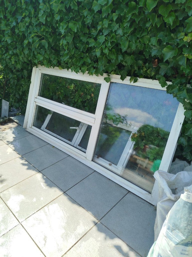 Fenêtre en PVC blanc avec double vitrage, Bricolage & Construction, Vitres, Châssis & Fenêtres, Double vitrage, 160 cm ou plus
