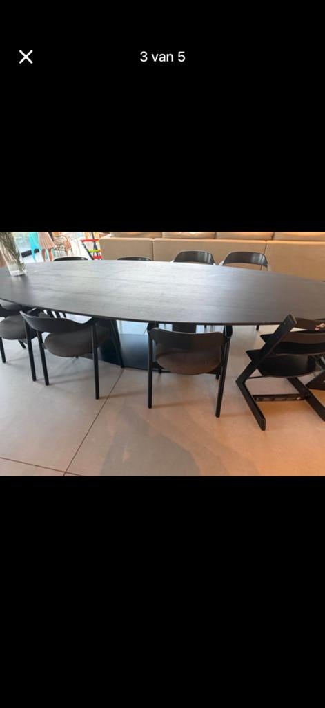 Eetkamerset, Huis en Inrichting, Tafels | Eettafels, Zo goed als nieuw, 150 tot 200 cm, 200 cm of meer, Vijf personen of meer
