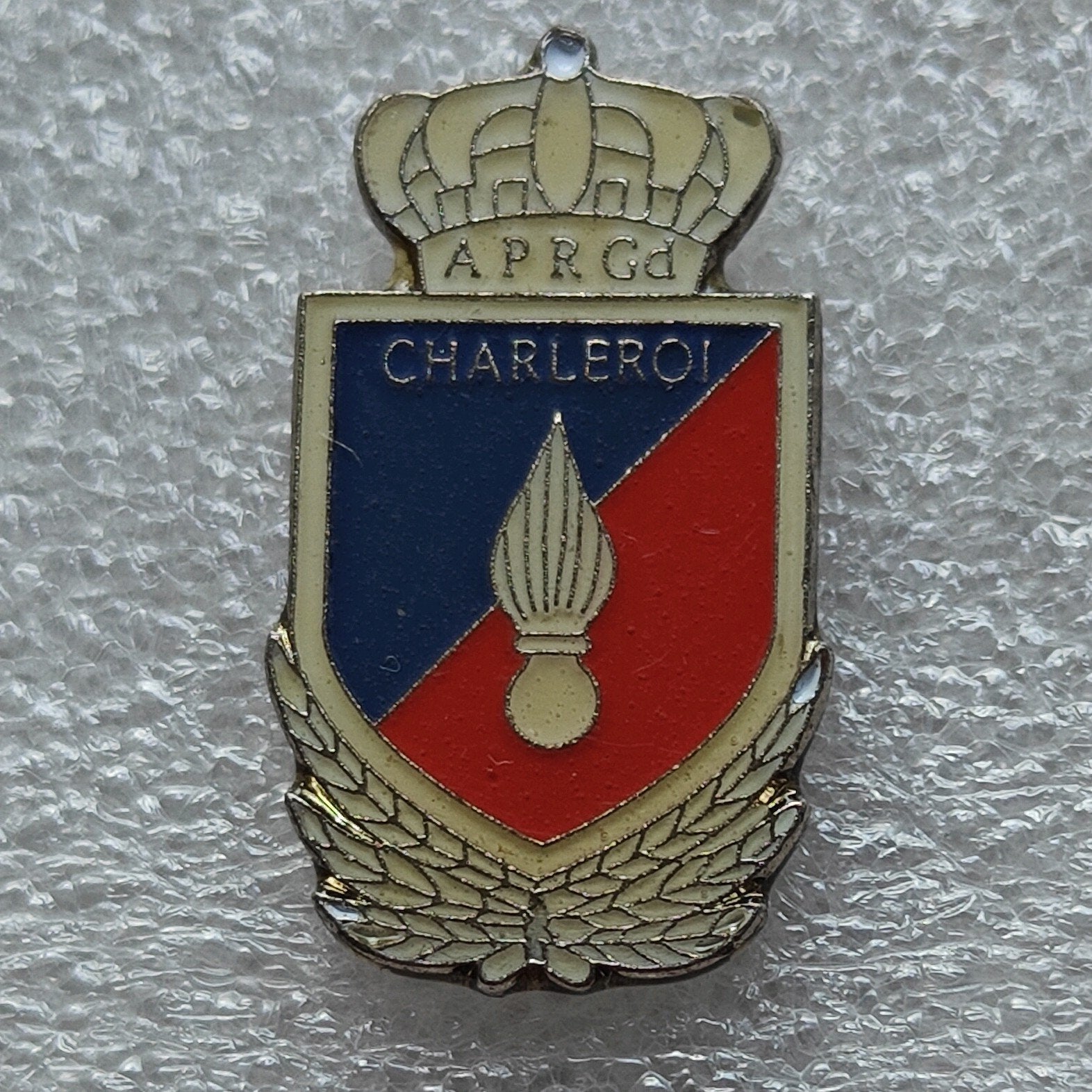 Belgische Rijkswacht Pin, Enlèvement ou Envoi, Gendarmerie, Emblème ou Badge