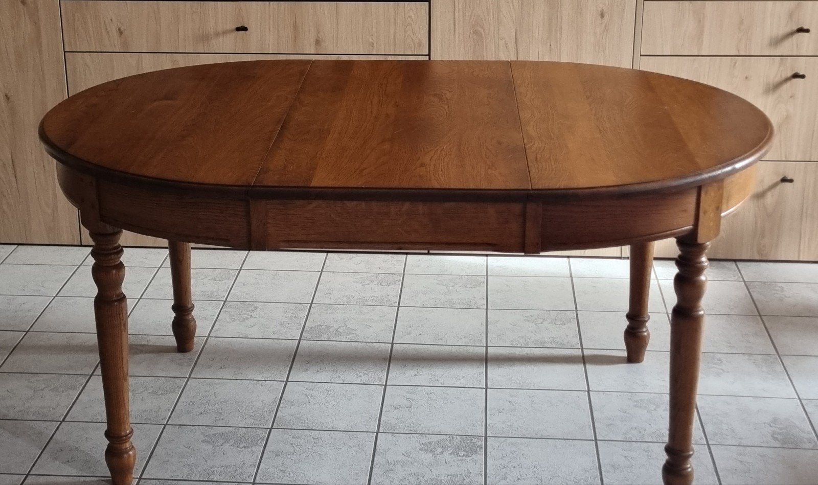 Ovale eiken tafel, Huis en Inrichting, Tafels | Eettafels, Ophalen