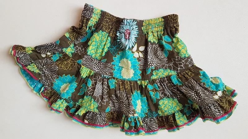 CATIMINI - Jupe tons vert/kaki/turquoise - T.18 mois/81cm, Catimini, Robe ou Jupe, Enlèvement ou Envoi, Utilisé