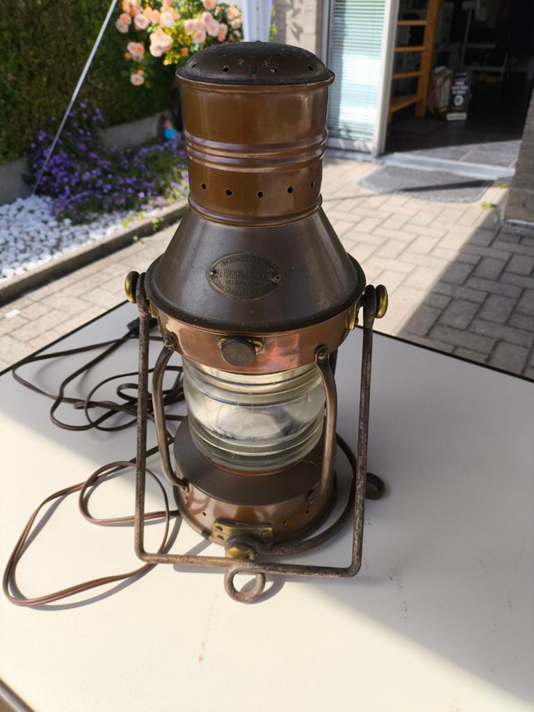 Lampe de bateau originale., Antiquités & Art, Enlèvement