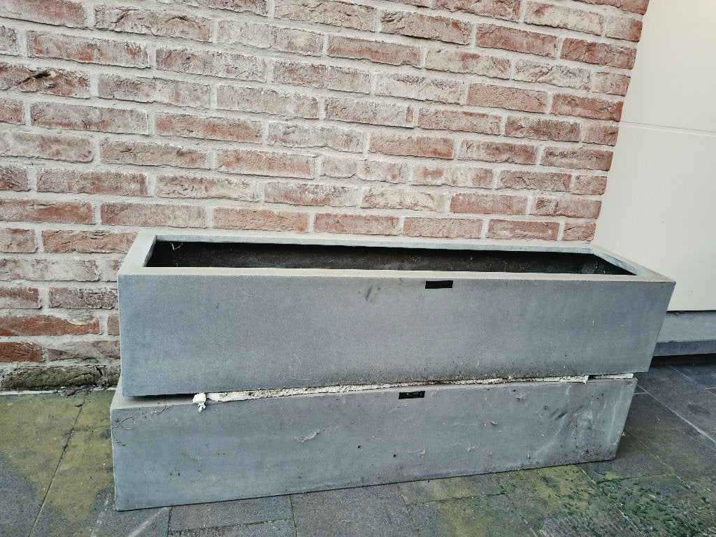 Plantenbak: polybeton, Ophalen, Gebruikt