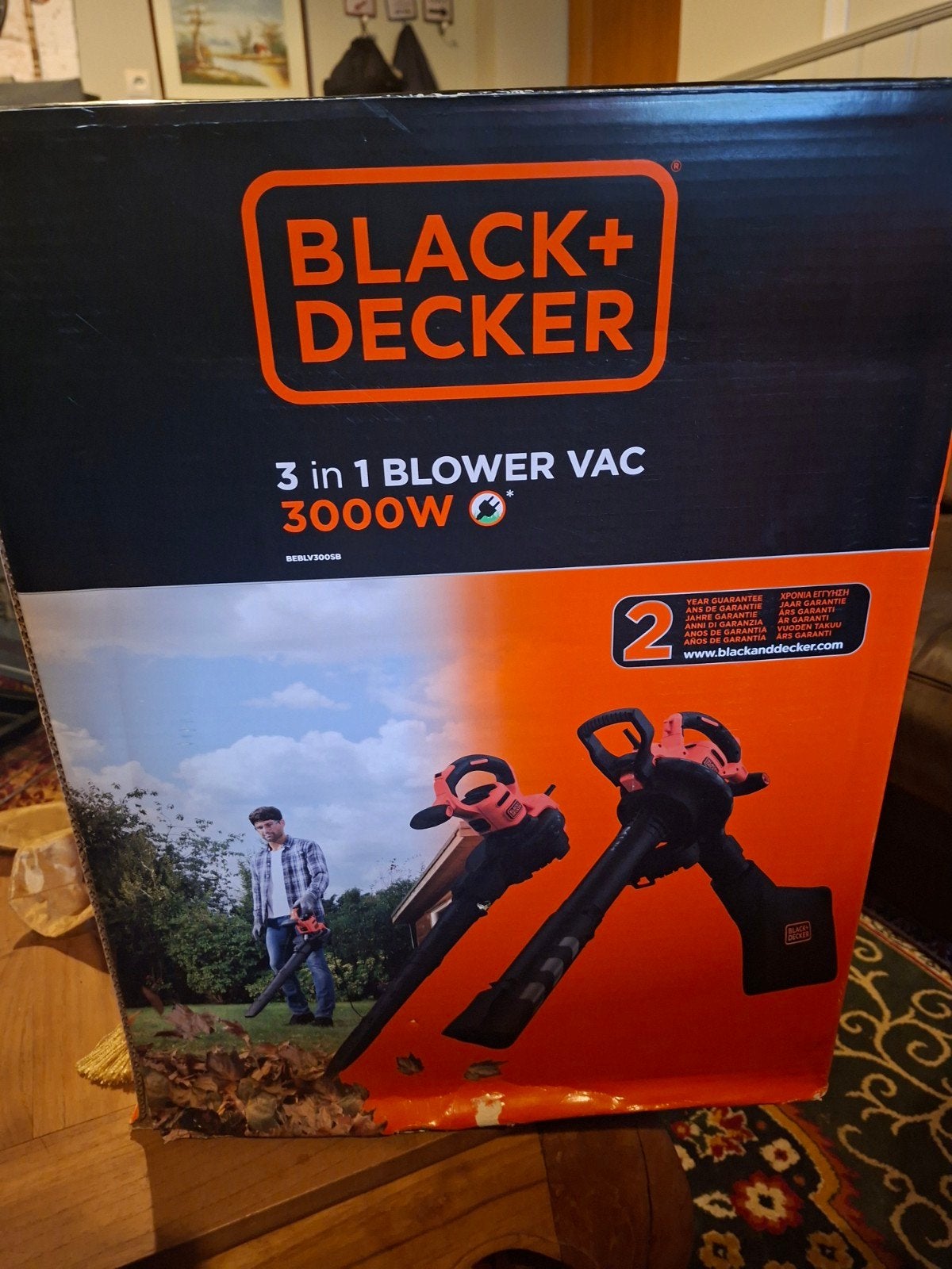 Leaves/Black+Decker 3000W bladblazerstofzuiger, Ophalen, Black+ Decker, Handgedragen, Zo goed als nieuw
