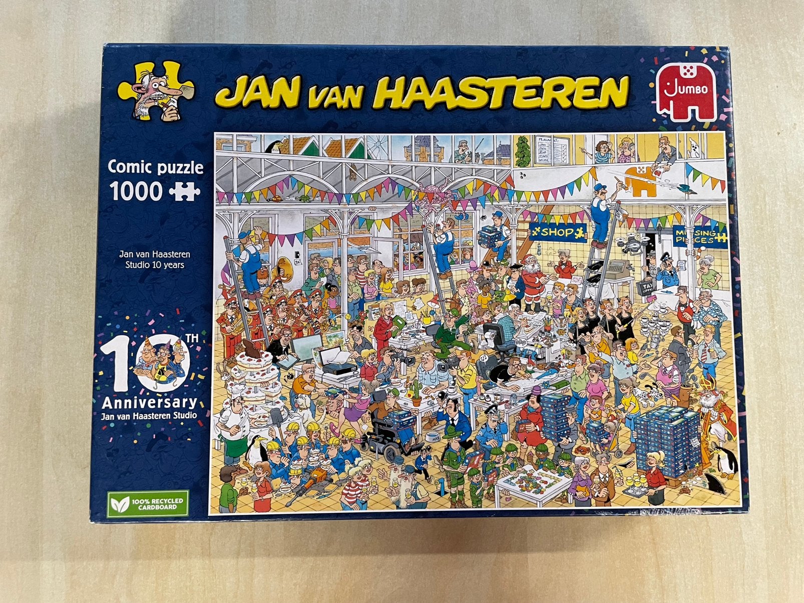 Jan van Haasteren studio 10 years, Enlèvement ou Envoi, 500 à 1500 pièces, Comme neuf, Puzzle