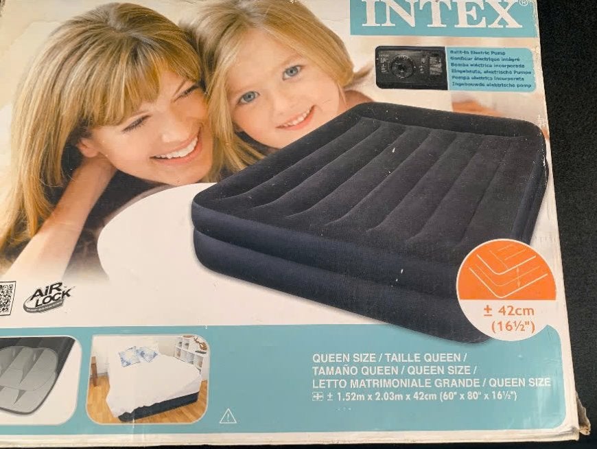 INTEX Queen 2-zits elektrisch luchtbed, Ophalen, Zo goed als nieuw, 2-persoons