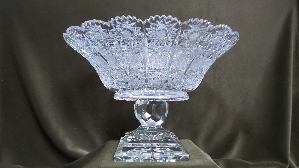 fruitschaal Kristal de Bohemen Model PK500, Ophalen, Zo goed als nieuw, Kristal, Bord of Schaal