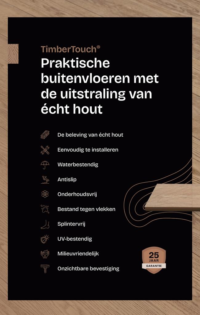 TimberTouch  terrasplanken & gevelbekleding, Enlèvement