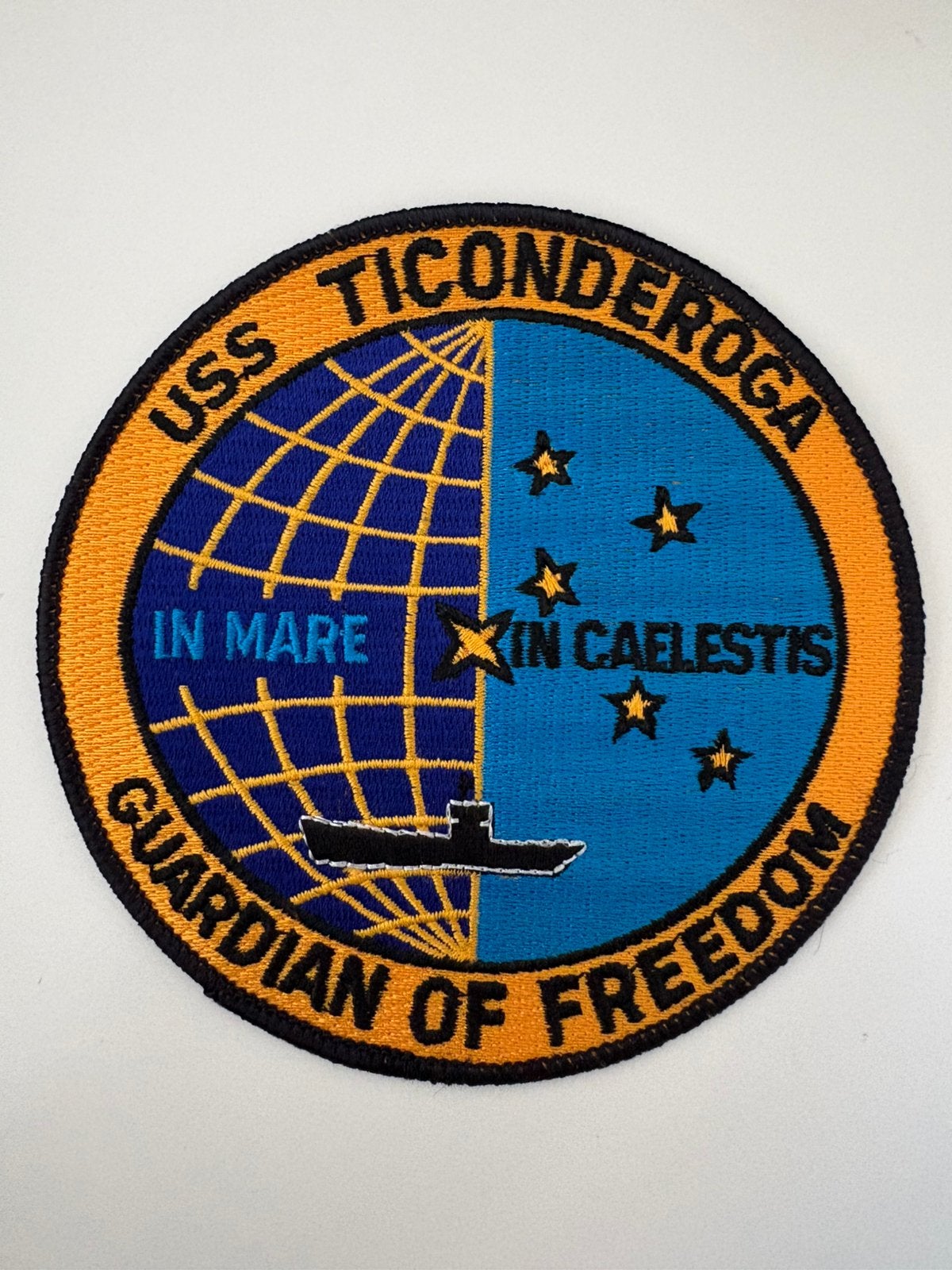 US navy USS Ticonderoga  CV-14 patch, Ophalen of Verzenden