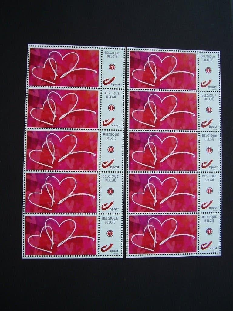 10 x duostamp postfris zelfklevend - Happy love, Enlèvement ou Envoi, Neuf