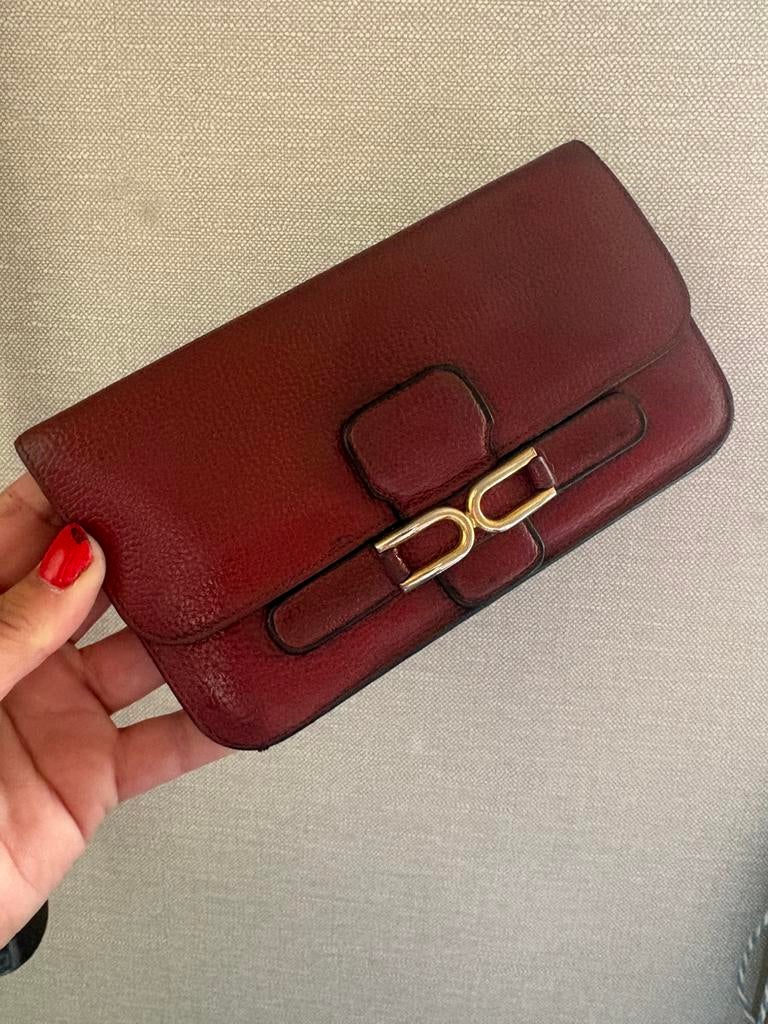 DELVAUX ESCUDO portemonnee rosso, Ophalen of Verzenden, Zo goed als nieuw, Leder