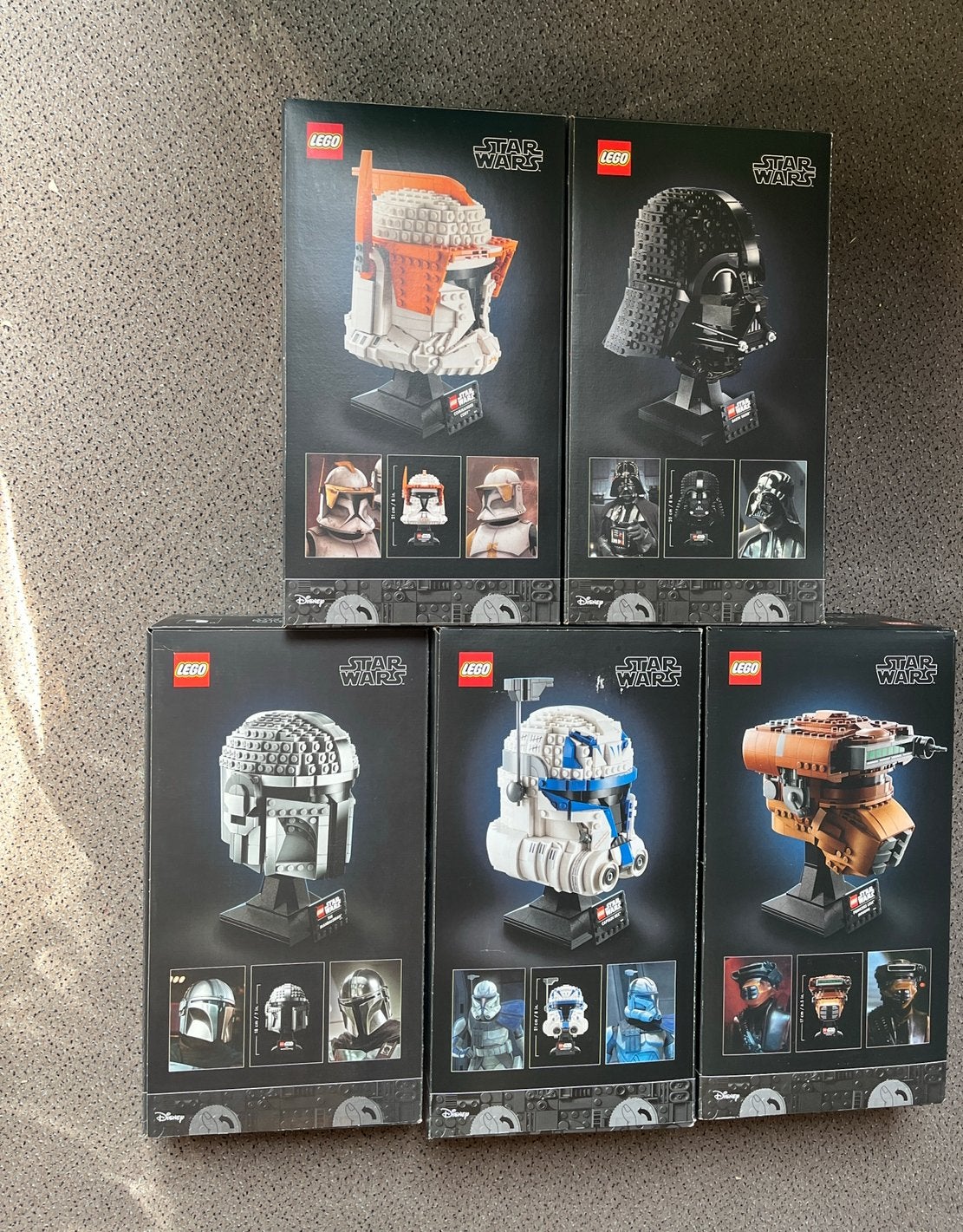 Lego  5 star wars helmets sealed sommige retired, Ophalen, Star Wars, Nieuw, Complete set