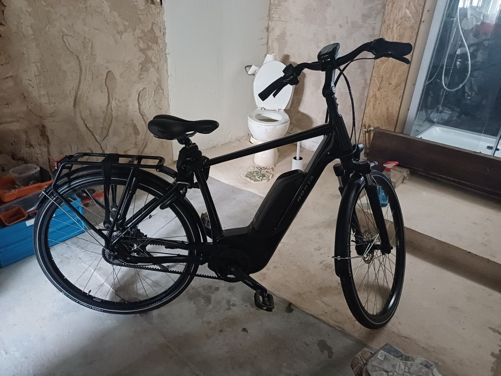 Elektrische fiets zwart, Fietsen en Brommers, Elektrische fietsen, Ophalen