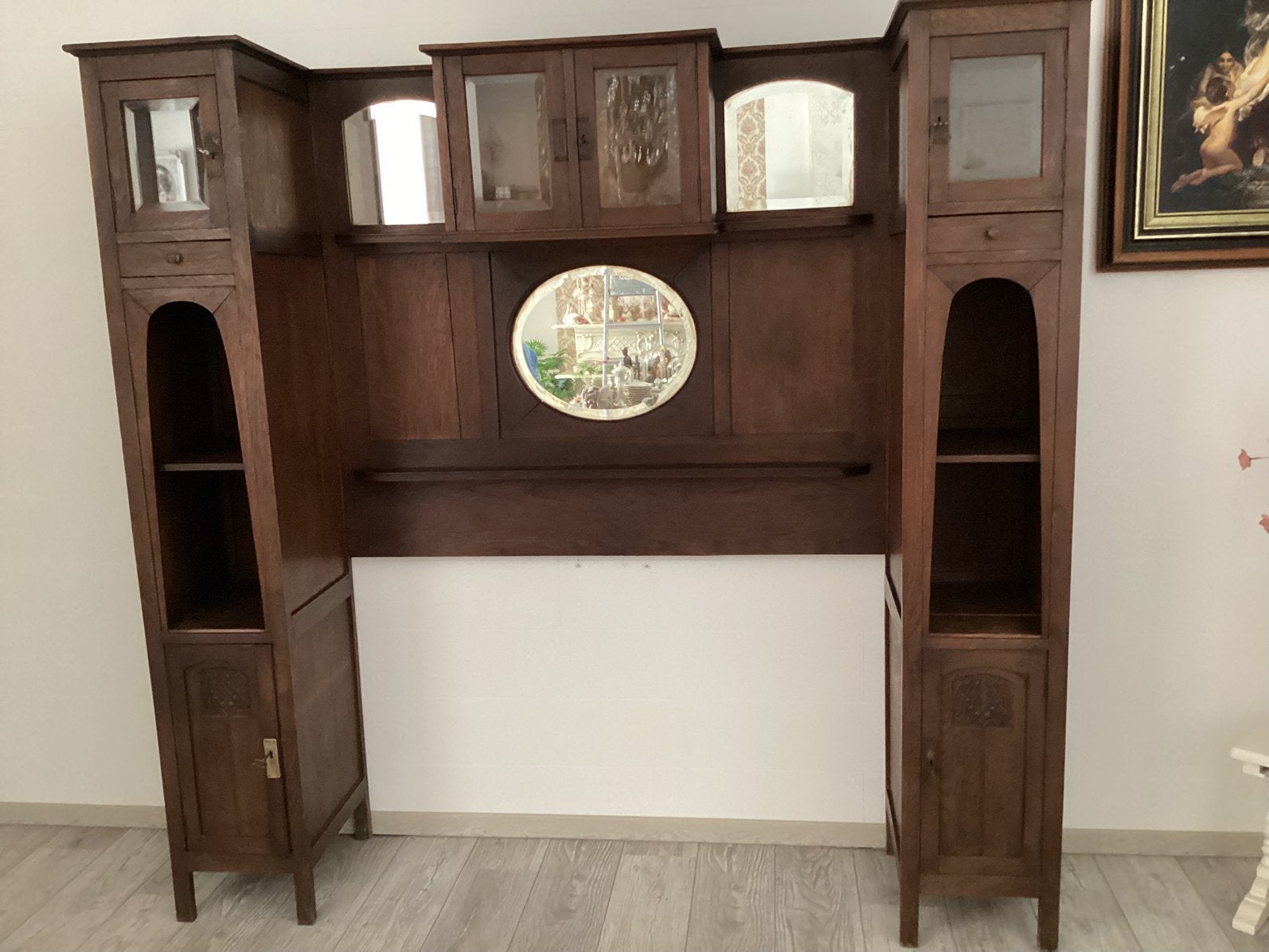 ANTIEKE KAST IN ART- NOUVEAU STIJL, Enlèvement, Utilisé, Art- nouveau / Brocante