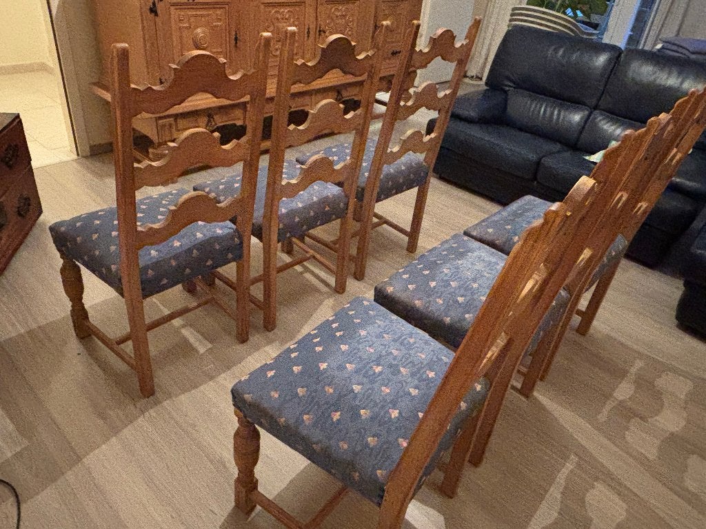 Set van 6 stoelen, Ophalen, Gebruikt, Hout, Vijf, Zes of meer stoelen