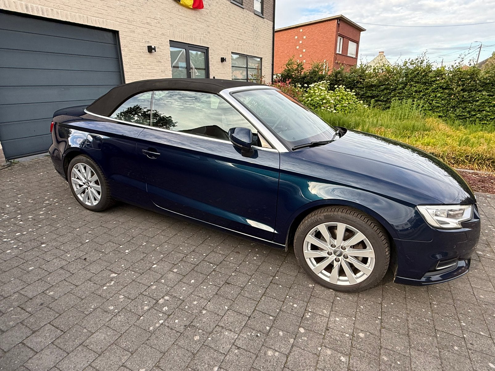 Audi A3 cabriolet, Auto's, Automaat, Cabriolet, Blauw, Leder