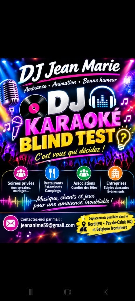 DJ JEAN-MARIE KARAOKE BLIND TEST- EN GELUIDSSYSTEEM, Diensten en Vakmensen, DJ