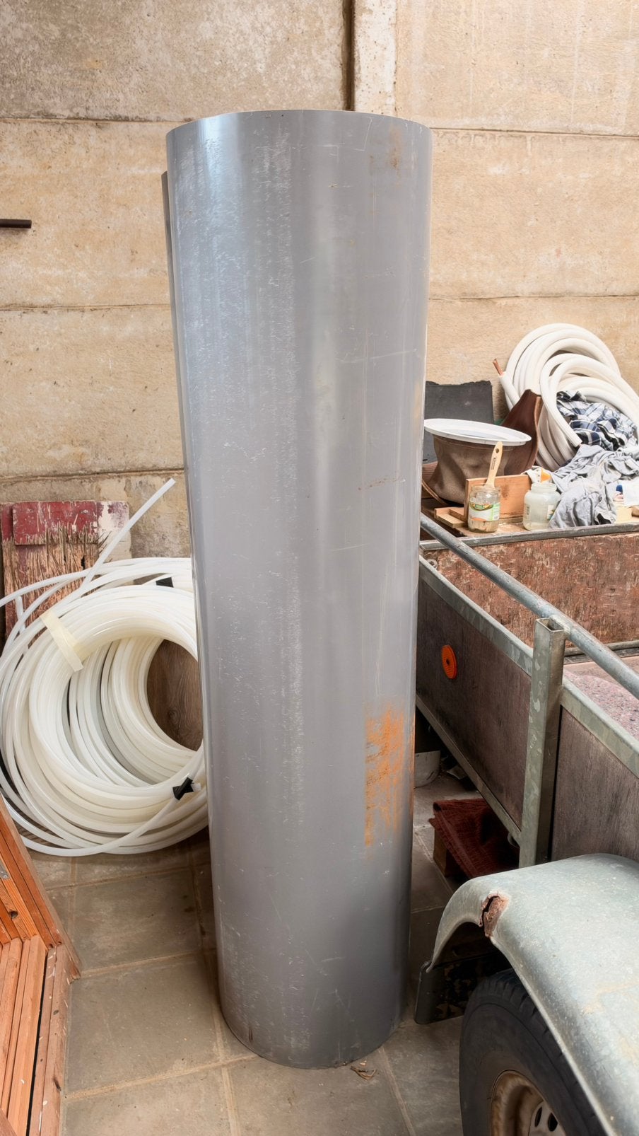 PVC/afvoerbuis/rioolafvoer/buis, Bricolage & Construction, Neuf, 80 mm ou plus, PVC, Enlèvement