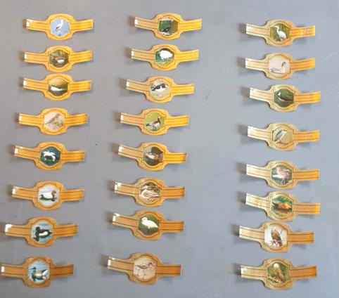 24 bagues cigare serie oiseaux reserve naturelle, Enlèvement ou Envoi, Utilisé, Bagues de cigare