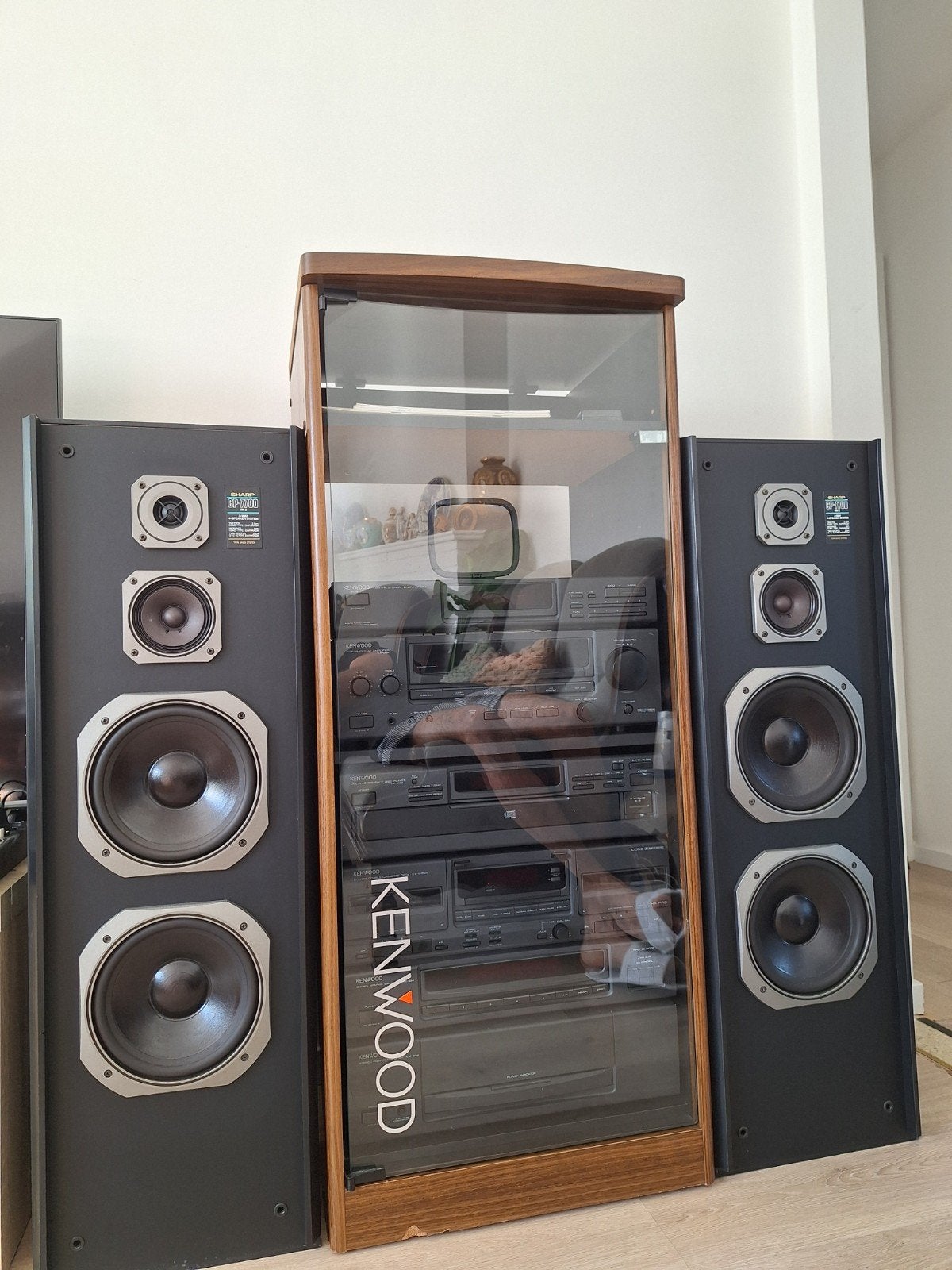 Complete Vintage Kenwood Hi-Fi Set + Sharp CP-7700 + kast, Ophalen, Gebruikt, Sharp, MP3-aansluiting