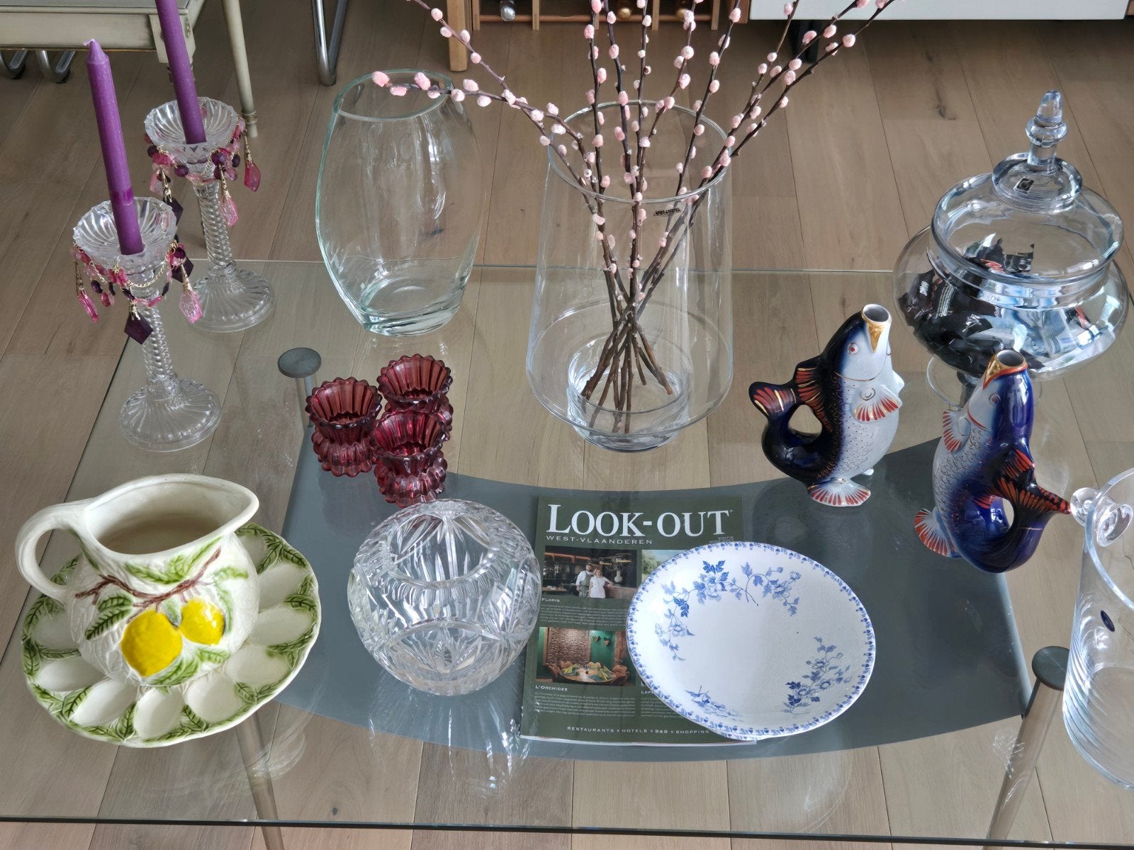 Cristaux divers, verrerie découpée, vases design, etc., Enlèvement ou Envoi