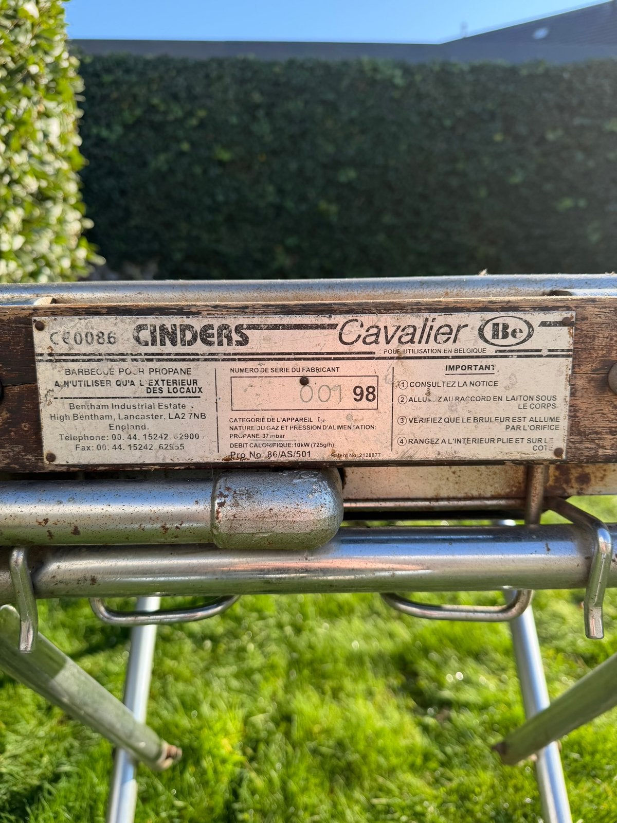 Gas BQQ, Tuin en Terras, Ophalen, Gebruikt