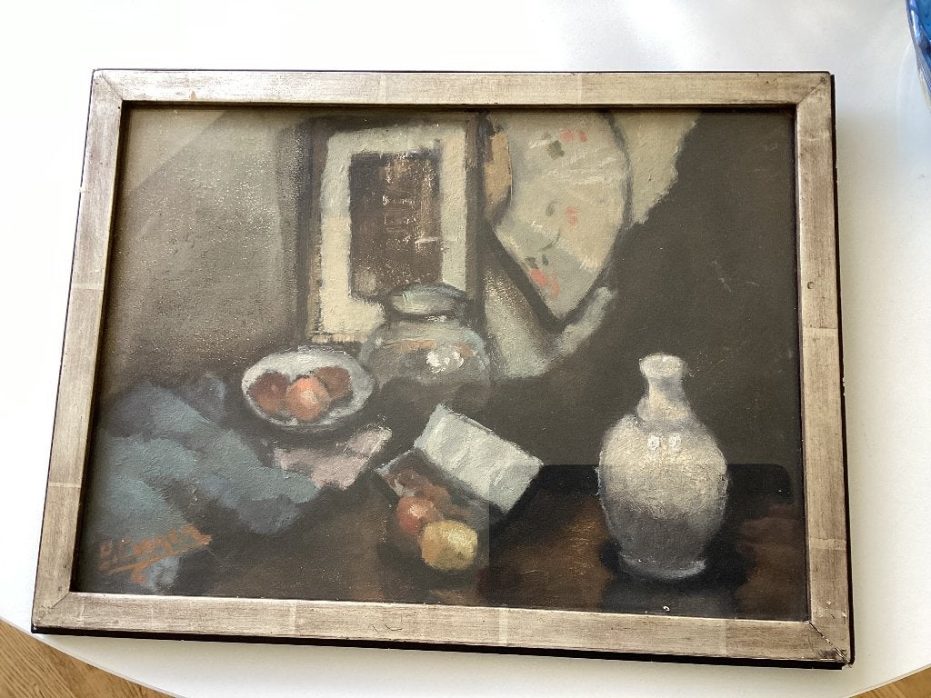 2 schilderijtjes Bertha Caenen. P062/Da., Ophalen, Olieverf