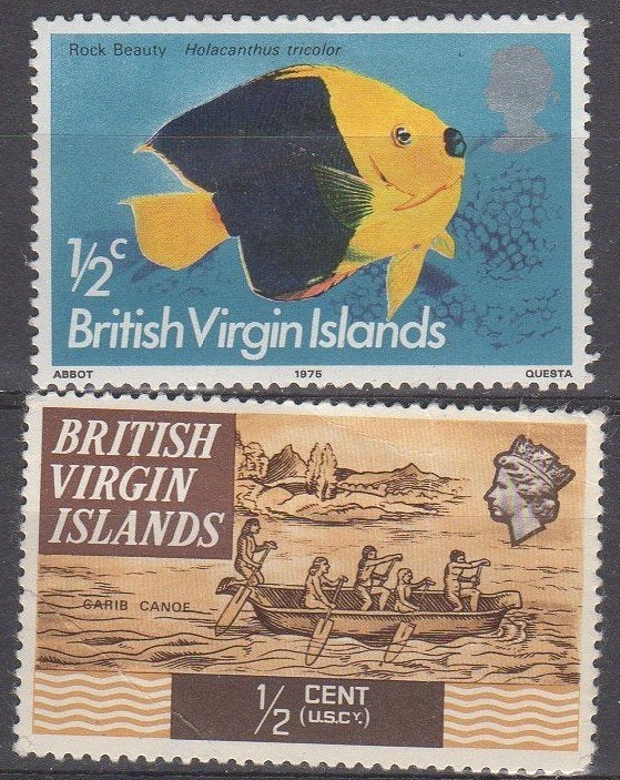 British Virgin Islands- 2 stuks - postfris, Timbres & Monnaies, Timbres | Amérique, Enlèvement ou Envoi, Amérique du Nord