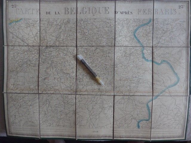 Liège ; Carte Géographique d'après Ferraris, éditée en 1831, Enlèvement ou Envoi, Utilisé