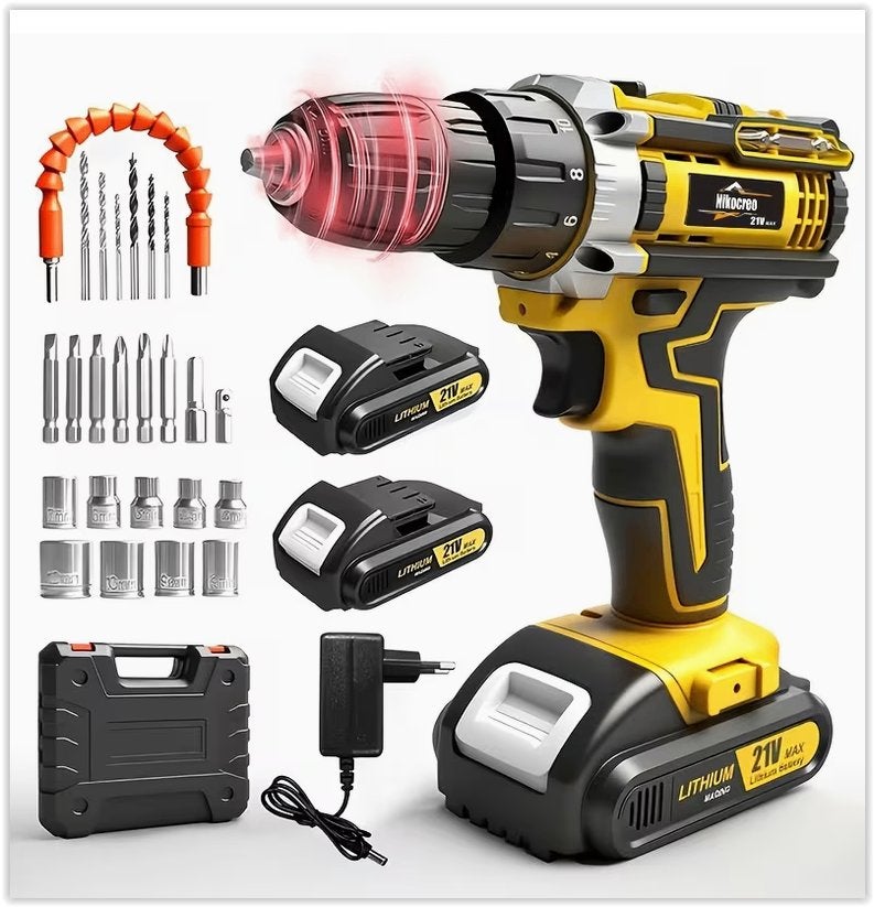 Ensemble de perceuse sans fil. La nouvelle perceuse est do, Bricolage & Construction, Neuf, 400 à 600 watts, Enlèvement ou Envoi