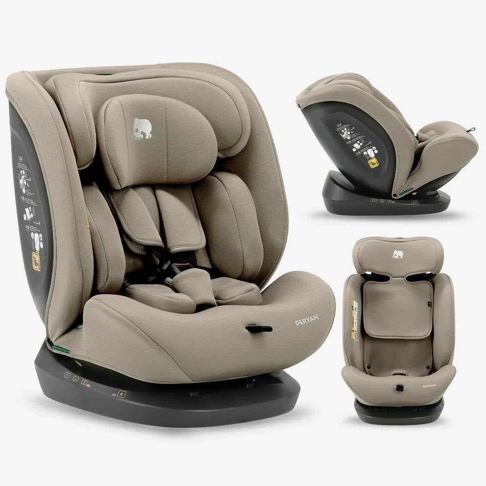 DERYAN Clyde i-Size Autostoel 40-150 cm - Truffle Nougat, Autres marques, Ceinture de sécurité, Enlèvement ou Envoi, Comme neuf