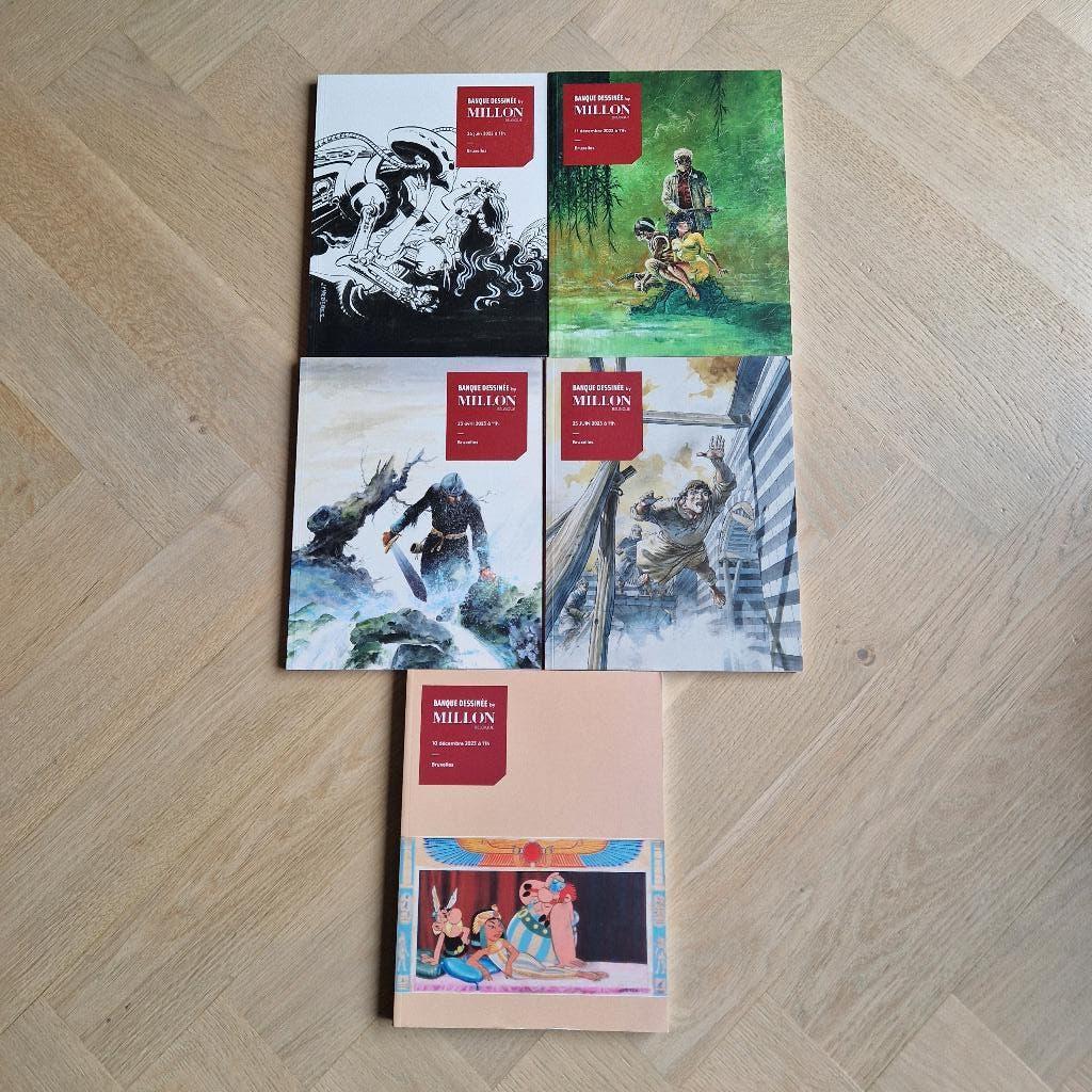 Set van veilinghuis catalogi strips / stripverhalen, Ophalen of Verzenden, Kuifje, Zo goed als nieuw, Boek of Spel