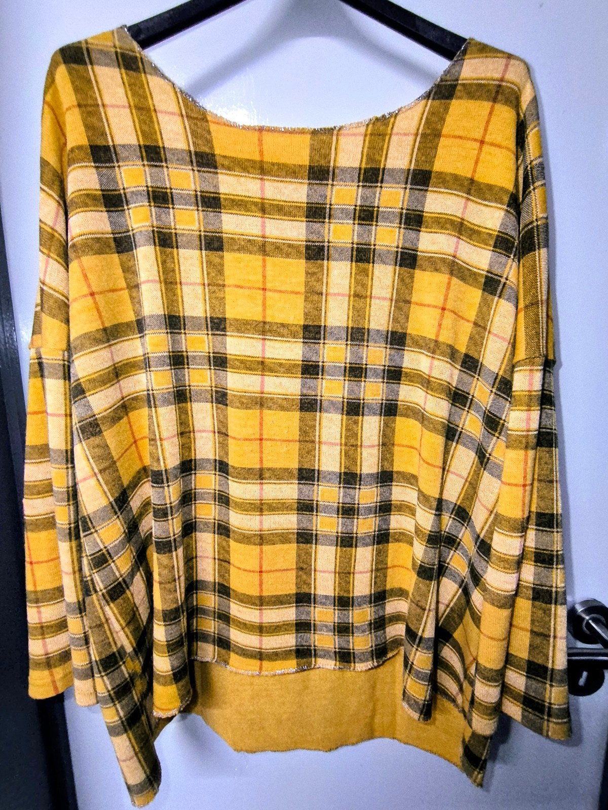 Geruite blouse., Kleding | Dames, Grote Maten, Ophalen of Verzenden, Nieuw, Geel, Blouse of Tuniek