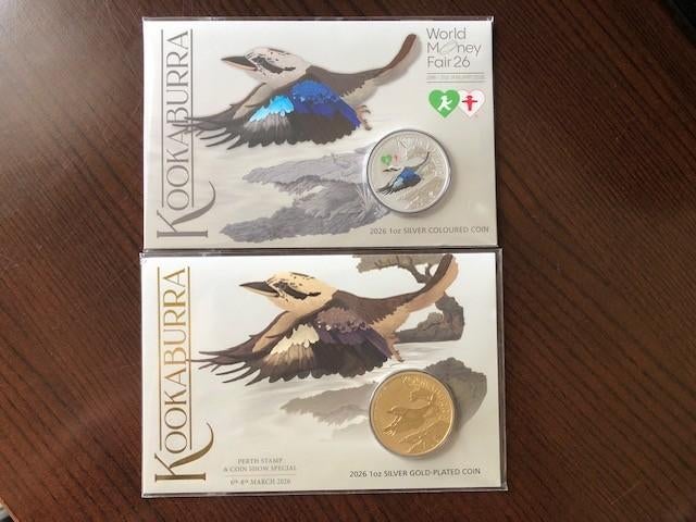 2026 Aus Kookaburra - special editions - 2 x 1 oz silver, Ophalen of Verzenden, Zilver