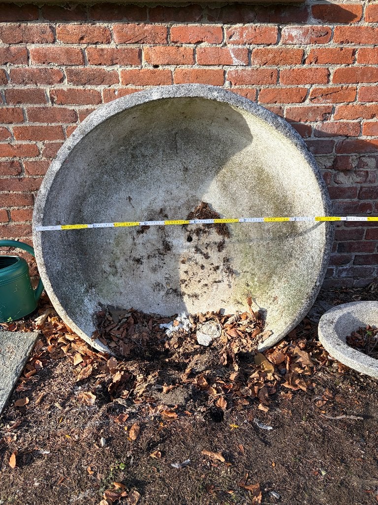 Betonnen bloembak, Ophalen, Gebruikt, Rond, Tuin
