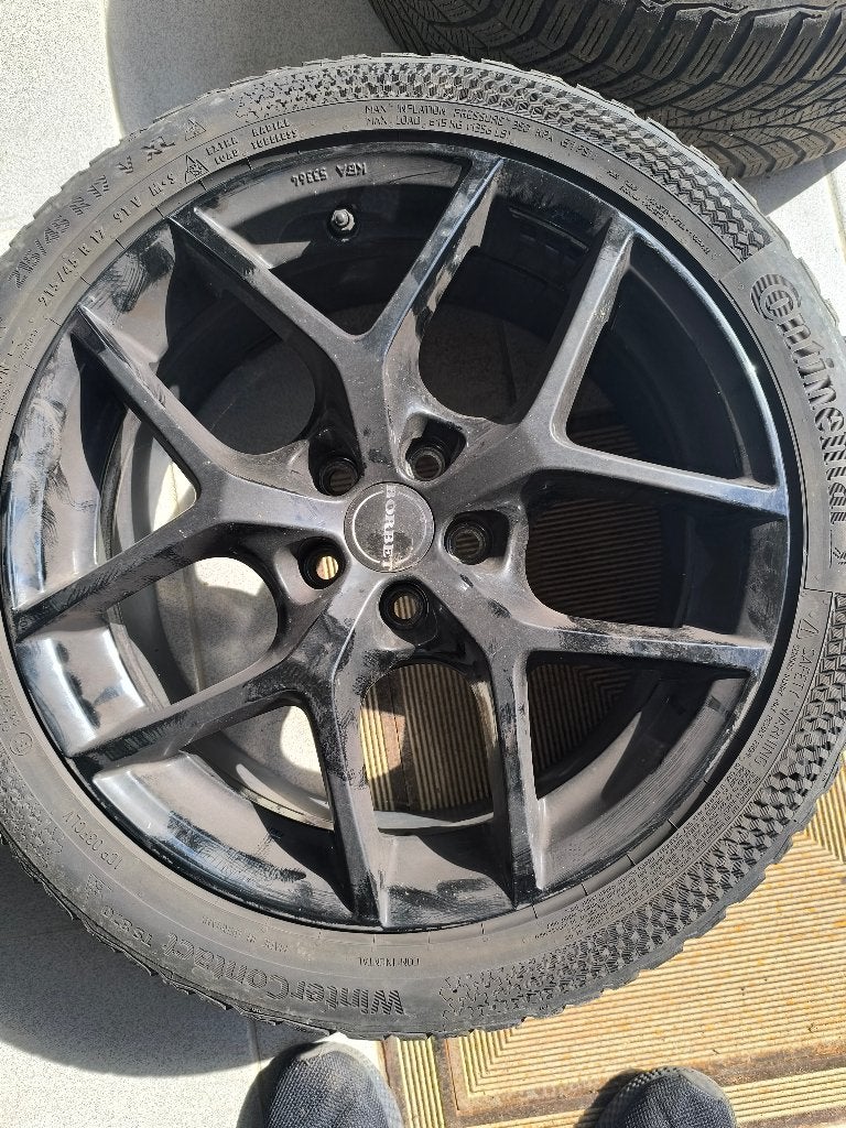 4 Pneu Hiver monté sur jantes 215/45 R17 V Xl, Véhicule de tourisme, 17 pouces, Enlèvement, Utilisé