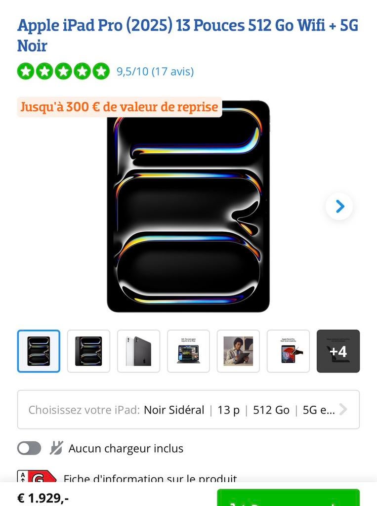 IPAD PRO M5 13 INCH 512 GB WIFI+ CELLULAR zwart geopend, Computers en Software, Ophalen, 13 inch of meer, Zwart, Nieuw