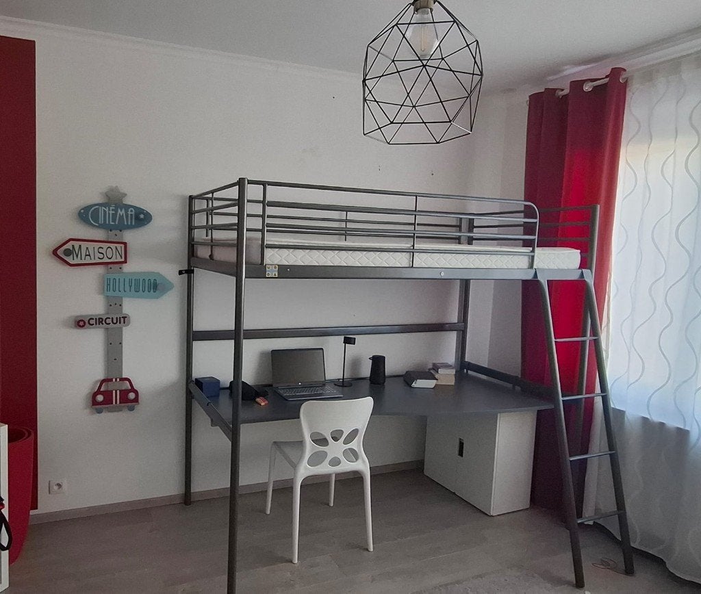 Lit mezzanine avec bureau, Maison & Meubles, 210 cm, Une personne, 180 à 200 cm, Enlèvement