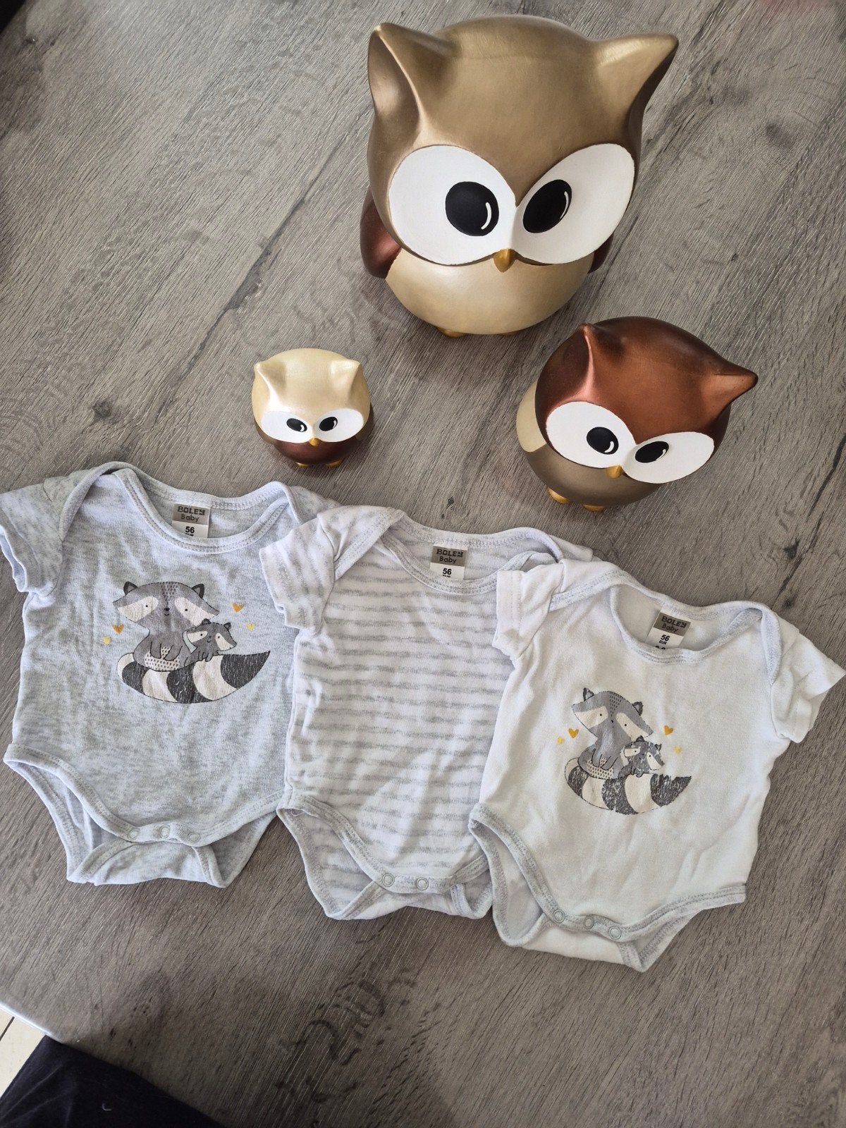 3x body's/rompers korte mouwen Boley Baby maat 56, Ophalen of Verzenden