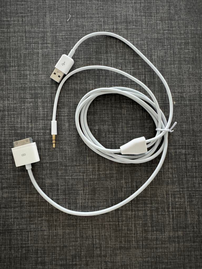 30-pins Apple Dock naar 3,5mm Jack + USB-A kabel, Ophalen of Verzenden, Nieuw