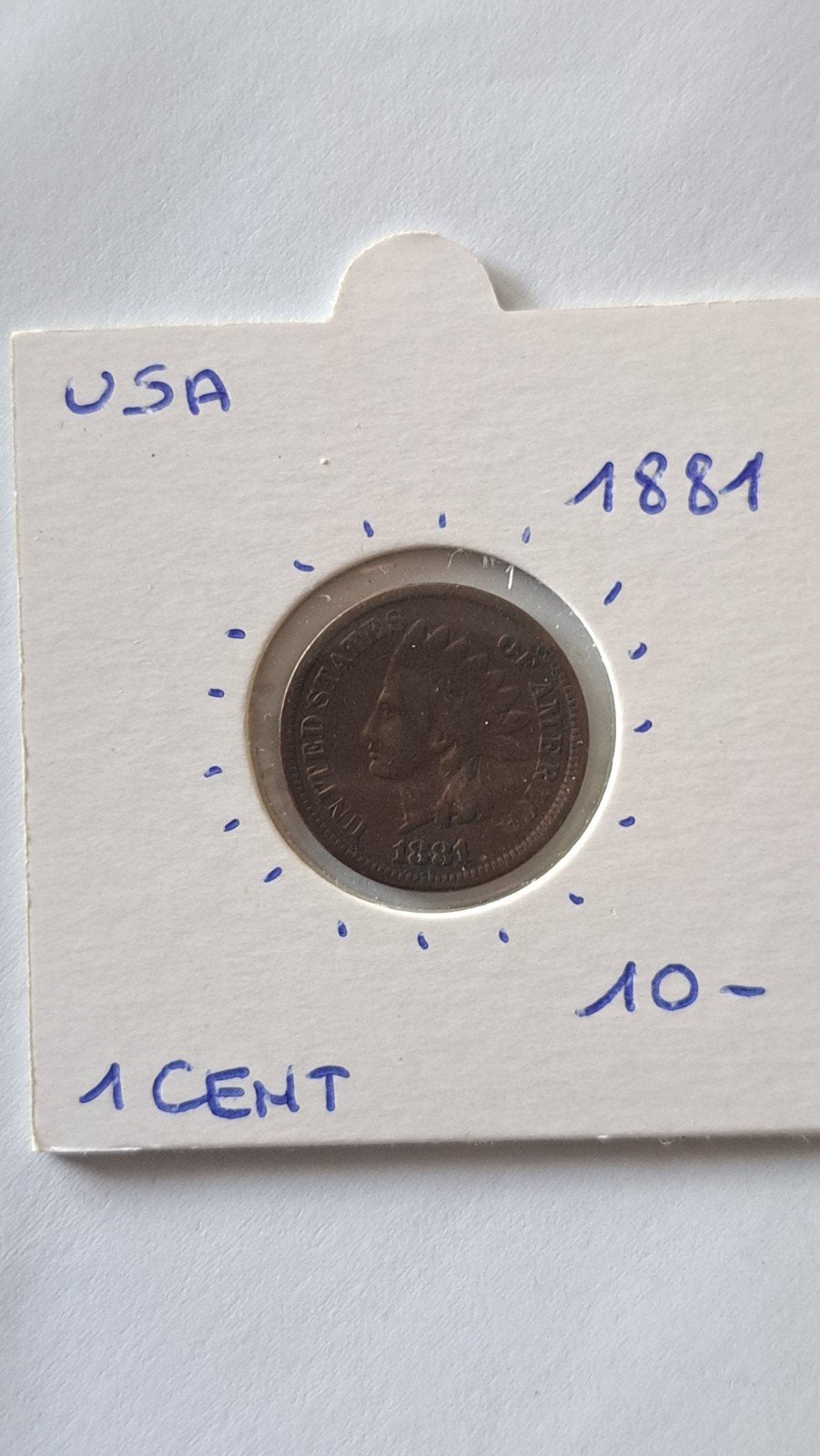 États-Unis 1 cent 1881, Enlèvement ou Envoi