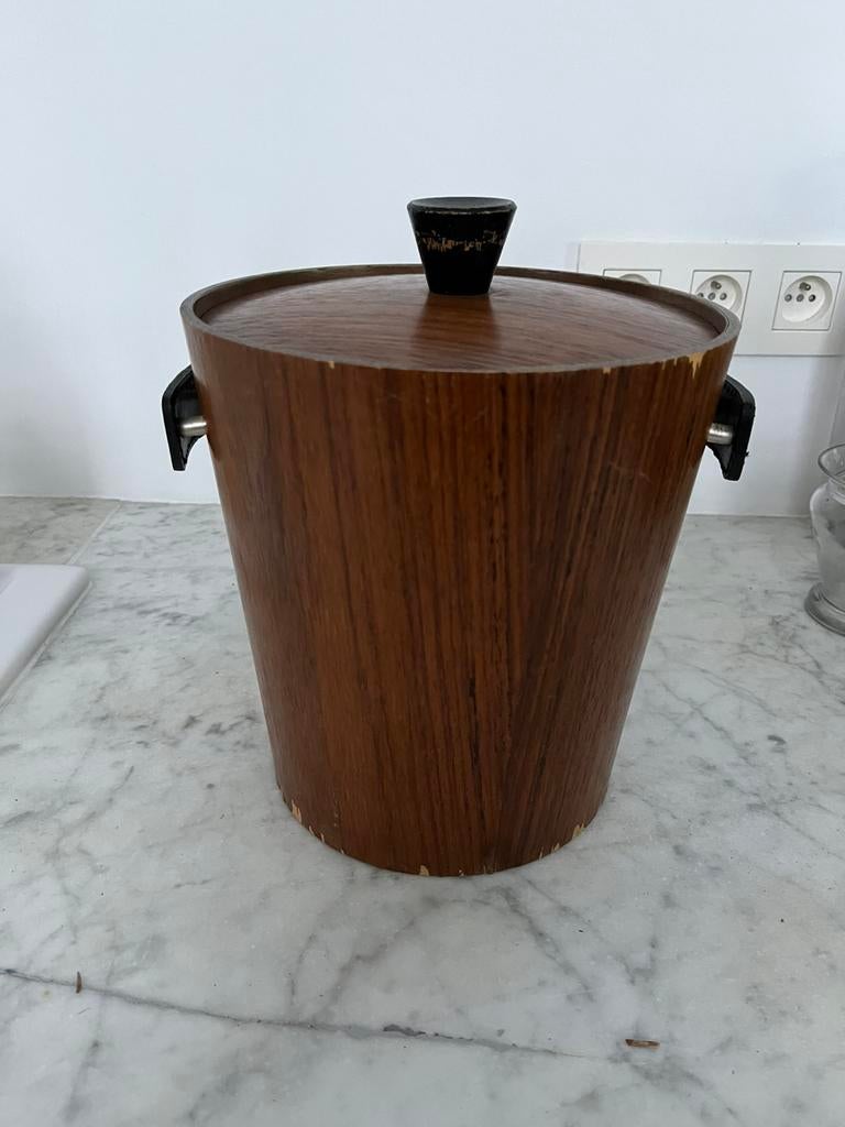 VINTAGE IJSEMMER JAPANS KMC TEAK LEER, Ophalen of Verzenden
