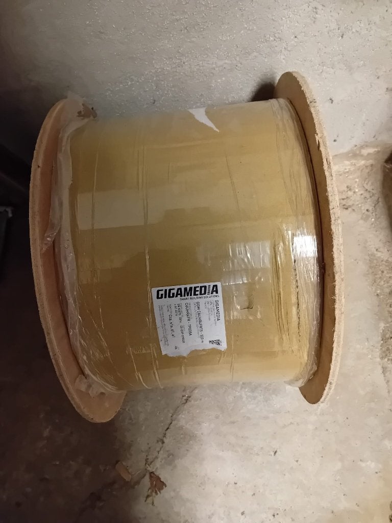 Gigamedia netwerkkabel op haspel, type CAT6 F/FTP., Doe-het-zelf en Bouw, Ophalen, Nieuw, Kabel of Snoer
