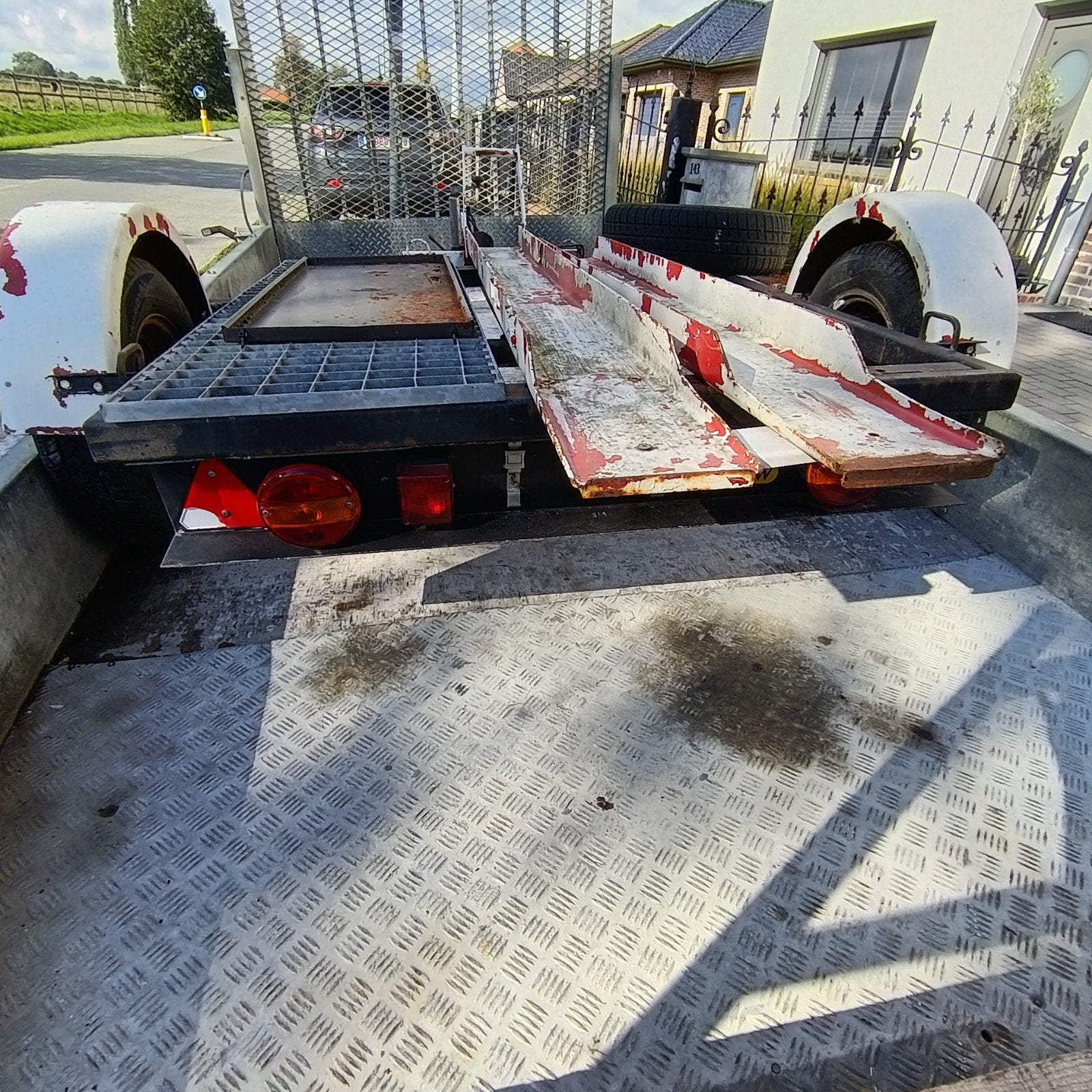 trailer voor moto te vervoeren., Motoren, Ophalen