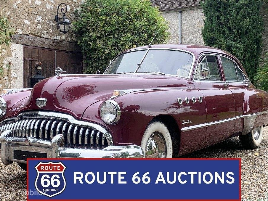 Buick Roadmaster | 1949 | Route 66 Auctions, Zwart, Bedrijf, Handgeschakeld, Buick