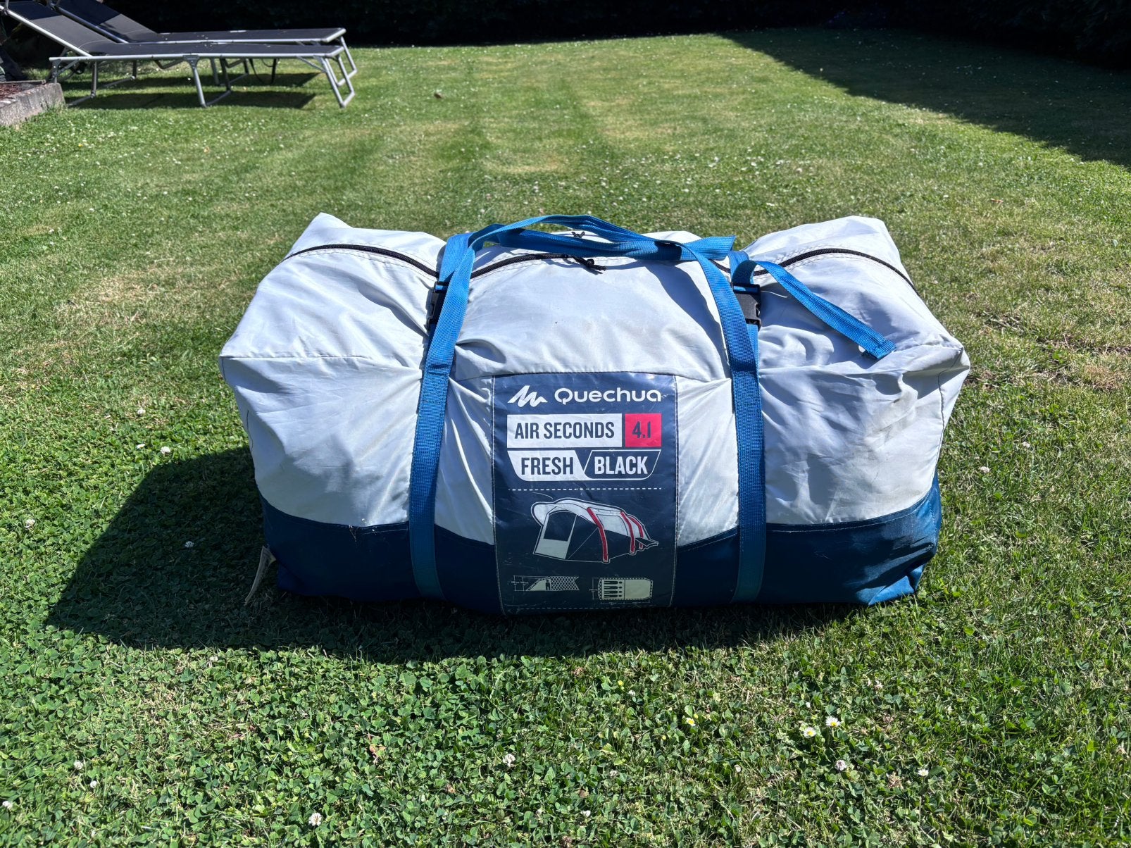Quechua Air seconds 4.1 Fresh/Black, Caravans en Kamperen, Tenten, Ophalen, Zo goed als nieuw