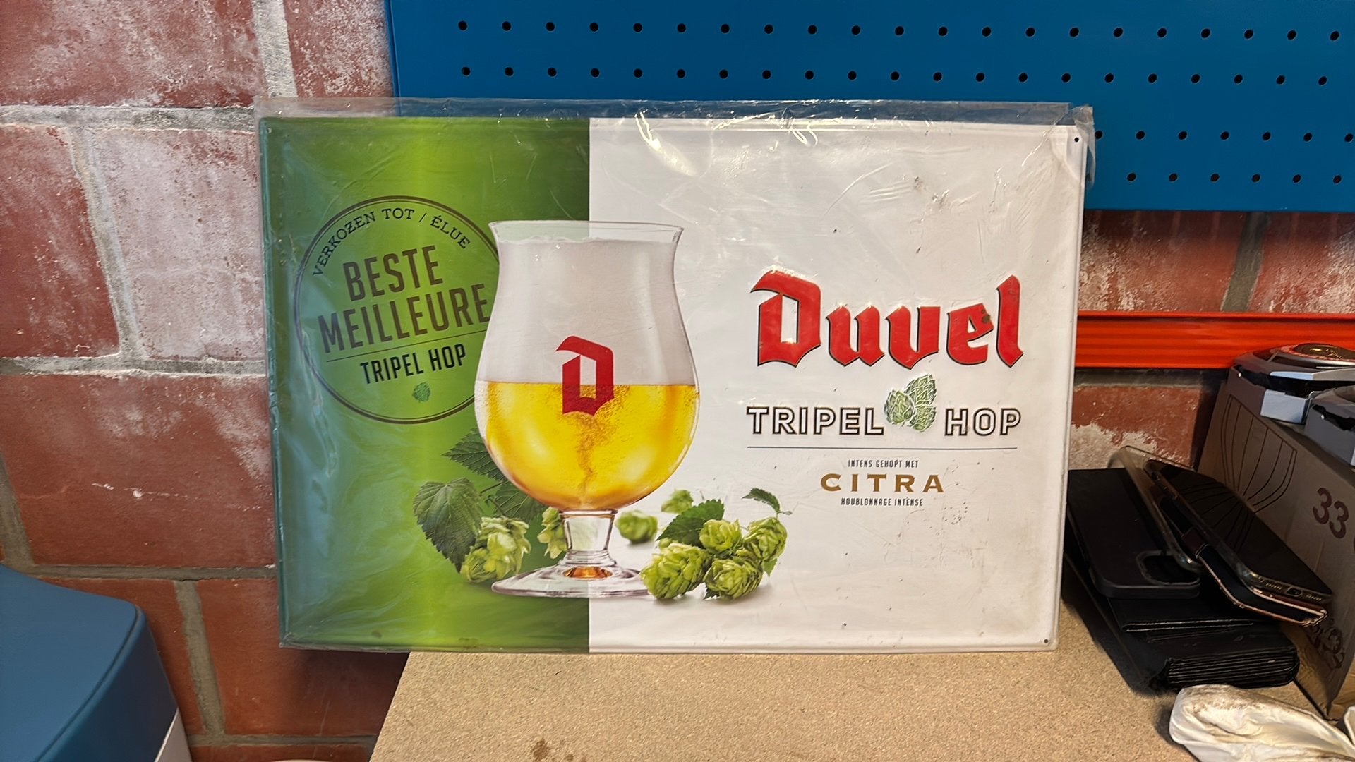 Duvel citra, Verzamelen, Ophalen of Verzenden, Nieuw, Reclamebord, Plaat of Schild, Duvel