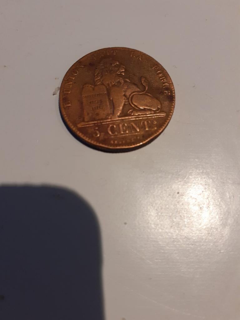 Pièce 5centimes  Léopold premier  française, Enlèvement